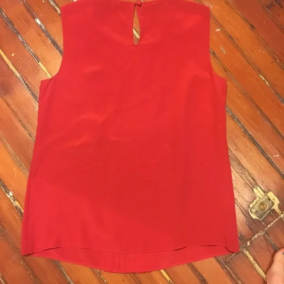 Prada Red Silk Bow Blouse - Picture 5 of 6